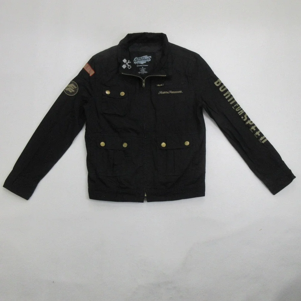 Universal Studios Fast & Furious Supercharged Jacket S Men Black Cotton Graphic